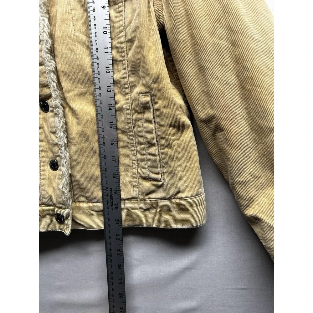 Aeropostale Corduroy Jacket Tan Sherpa Trim Medium Womens